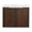 24" bathroom vanity walnut front view with integrated sink and double doors | Ace Decor
