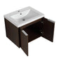 Floating Bathroom Cabinet with Sink & Soft-Close Doors - Ideal for Small Bathrooms color: California Walnut | size: 24 inch | combination: Separate Wash Basin