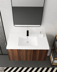 Monterey Series 36" Floating Bathroom Vanity in California Walnut with Integrated Sink and Double-Door Storage Cabinet