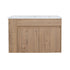 30" wall mounted vanity cabinet with double doors and integrated sink | Ace Decor