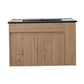 30-Inch Bathroom Vanity with Adjustable Open Shelves color: Imitative Oak