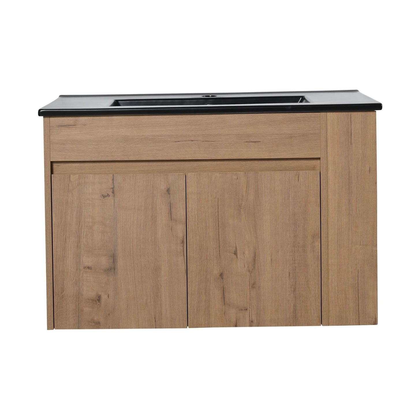 30-Inch Bathroom Vanity with Adjustable Open Shelves color: Imitative Oak