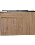 30-Inch Bathroom Vanity with Adjustable Open Shelves color: Imitative Oak