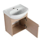 18 Inch Freestanding Bathroom Vanity with Sink color: Plain Light Oak