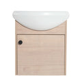 18" small bathroom vanity with sink with minimalist wood cabinet and compact wall-mounted design | Ace Decor