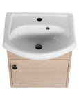 18 Inch Freestanding Bathroom Vanity with Sink color: Plain Light Oak