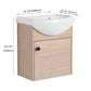 18 Inch Freestanding Bathroom Vanity with Sink color: Plain Light Oak