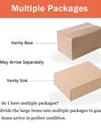 18" bathroom vanity with bowl sink packaged in separate boxes for safe delivery | Ace Decor