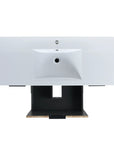 maple bathroom vanity 48 top view with sink basin and plumbing cutout | Ace Decor