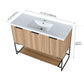 48" Freestanding Bathroom Vanity with Resin Basin color: Maple