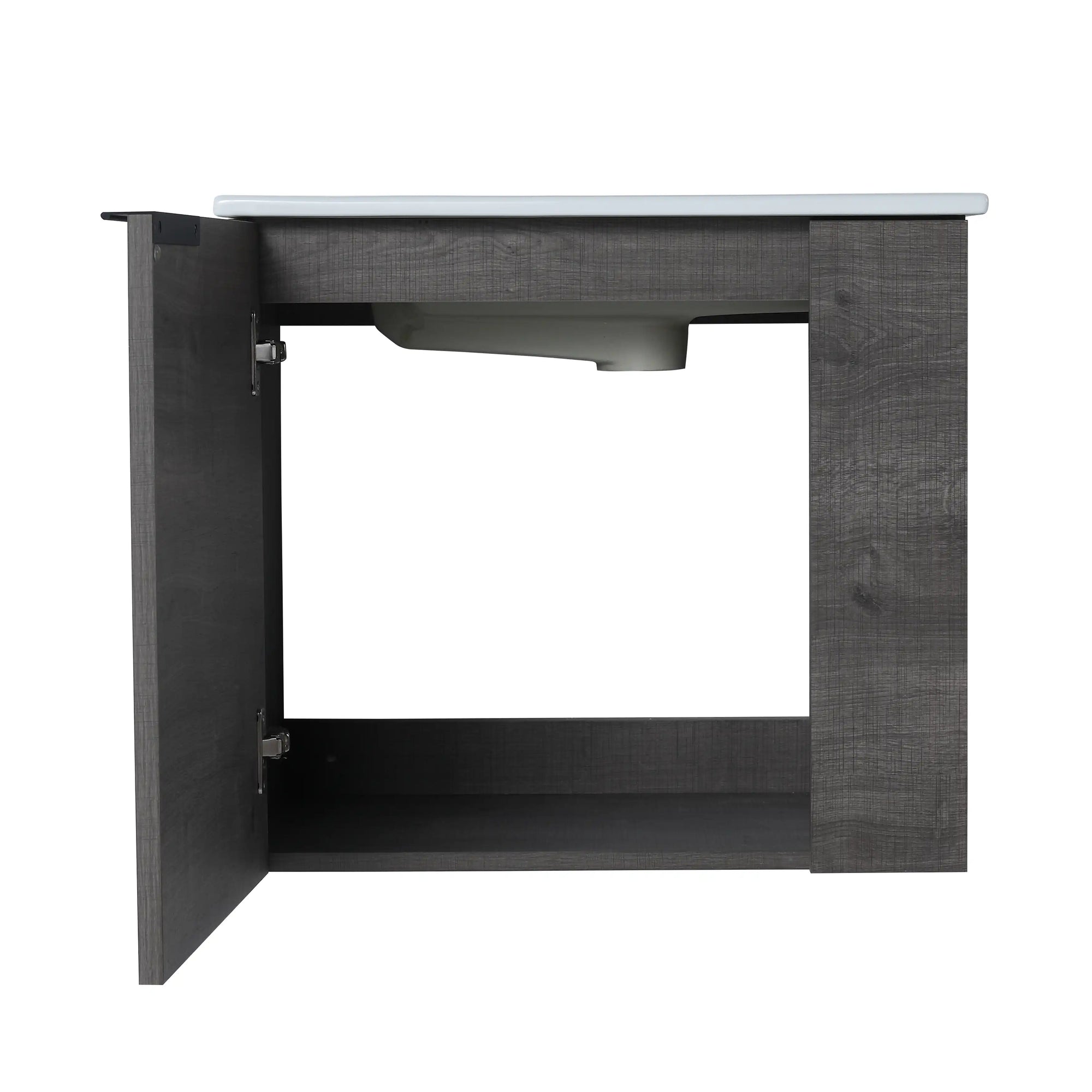 22” Wall-Mounted Floating Bathroom Vanity Sink – 3 Colors, 1 Storage Space, Side Faucet