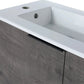 Bathroom Vanity with Sink 22 Inch for Small Floating Bathroom with Soft Close Door color: Plaid Grey Oak