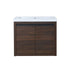 Front view of 24" floating vanity bathroom with double doors and integrated sink | Ace Decor