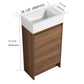 Bathroom Vanity with Single Sink and Soft-close Door for Small Spaces color: Brown Ebony