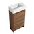 Bathroom Vanity with Single Sink and Soft-close Door for Small Spaces color: Brown Ebony