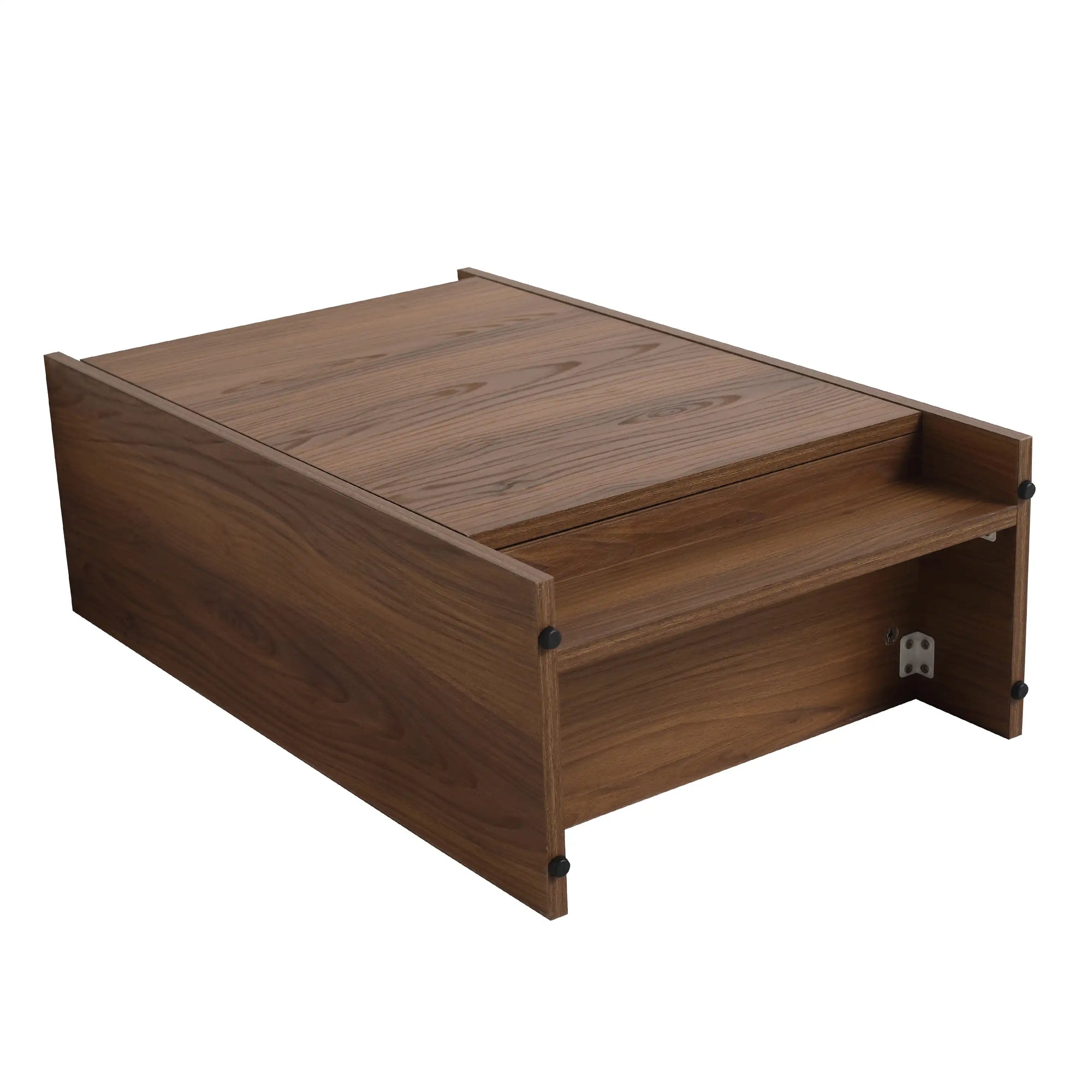 18" small bathroom vanity with sink flat-packed cabinet components in walnut | Ace Decor