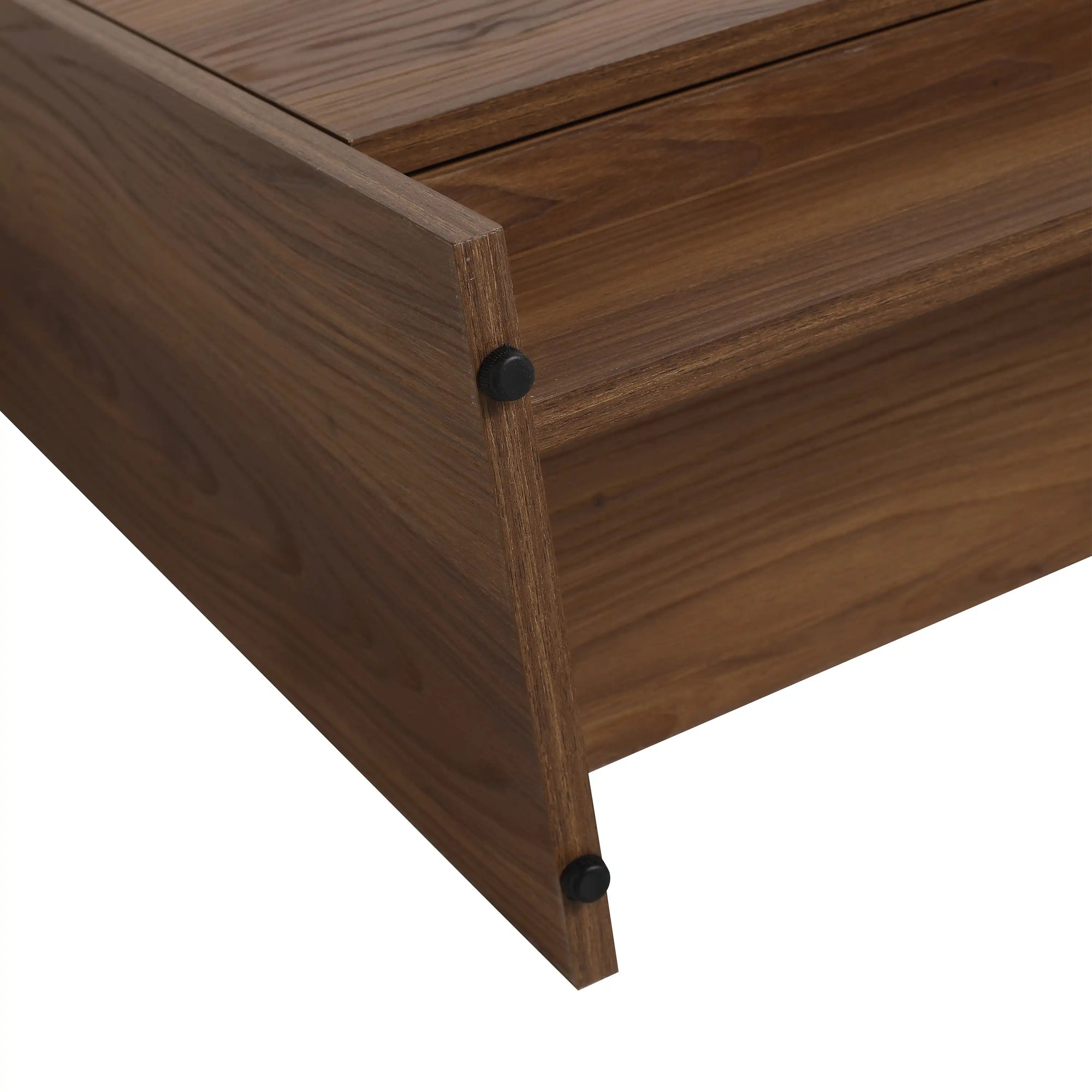 18" small bathroom vanity with sink flat-packed cabinet detail in walnut finish | Ace Decor