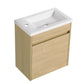 Bathroom Vanity with Single Sink and Soft-close Door for Small Spaces color: Light Teak