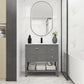 36x18 Bathroom Vanity with Soft Close Drawers & Gel Basin color: Rock Grey