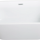 Modern Acrylic Freestanding Soaking Tub with Chrome Overflow and Drain color: White