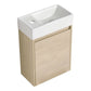 Bathroom Vanity with Single Sink and Soft-close Door for Small Spaces color: Plain Light Oak