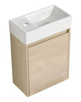 Bathroom Vanity with Single Sink and Soft-close Door for Small Spaces color: Plain Light Oak