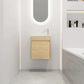 Bathroom Vanity with Single Sink and Soft-close Door for Small Spaces color: Light Teak