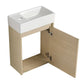 Bathroom Vanity with Single Sink and Soft-close Door for Small Spaces color: Plain Light Oak