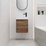 Bathroom Vanity with Single Sink and Soft-close Door for Small Spaces color: Brown Ebony