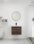 Full bathroom scene featuring a 24" floating vanity bathroom with clean layout | Ace Decor
