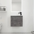 22" floating bathroom vanity sink installed in a modern wall-mounted bathroom setting | Ace Decor