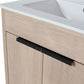 Freestanding Bathroom Vanity with Sink & 2 Soft-Close Doors color: Plain Light Oak