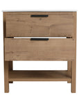 30" freestanding single bathroom vanity front view with imitative oak finish | Ace Decor