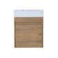 18'' Floating Bathroom Vanity with White Resin Sink & Soft-Close Door color: Imitative Oak