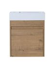 18'' Floating Bathroom Vanity with White Resin Sink & Soft-Close Door color: Imitative Oak