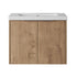 Floating Bathroom Cabinet with Sink & Soft-Close Doors - Ideal for Small Bathrooms color: Imitative Oak | size: 24 inch | combination: Separate Wash Basin