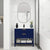 Freestanding Bathroom Vanity with Plywood and 2 Drawers color: Navy Blue