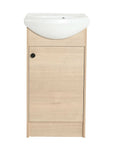 18 Inch Freestanding Bathroom Vanity with Sink color: Plain Light Oak