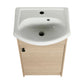 18 Inch Freestanding Bathroom Vanity with Sink color: Plain Light Oak