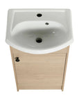 18 Inch Freestanding Bathroom Vanity with Sink color: Plain Light Oak