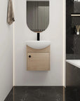 18 Inch Freestanding Bathroom Vanity with Sink color: Plain Light Oak