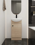 18" bathroom vanity with bowl sink shown in modern bathroom setting | Ace Decor