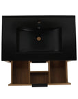 Freestanding Bathroom Vanity with Plywood and 2 Drawers color: Imitative Oak