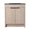 30 inch bathroom vanity with top in light oak finish with black integrated sink, front view | Ace Decor