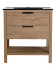 Freestanding Bathroom Vanity with Plywood and 2 Drawers color: Imitative Oak