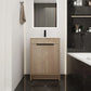 Freestanding Bathroom Vanity with Sink & 2 Soft-Close Doors color: Plain Light Oak