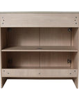 Havenoak Series 36" Plain Light Oak Freestanding Bathroom Vanity with White Integrated Sink