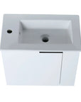 Bathroom Vanity with Sink 22 Inch for Small Floating Bathroom with Soft Close Door color: White