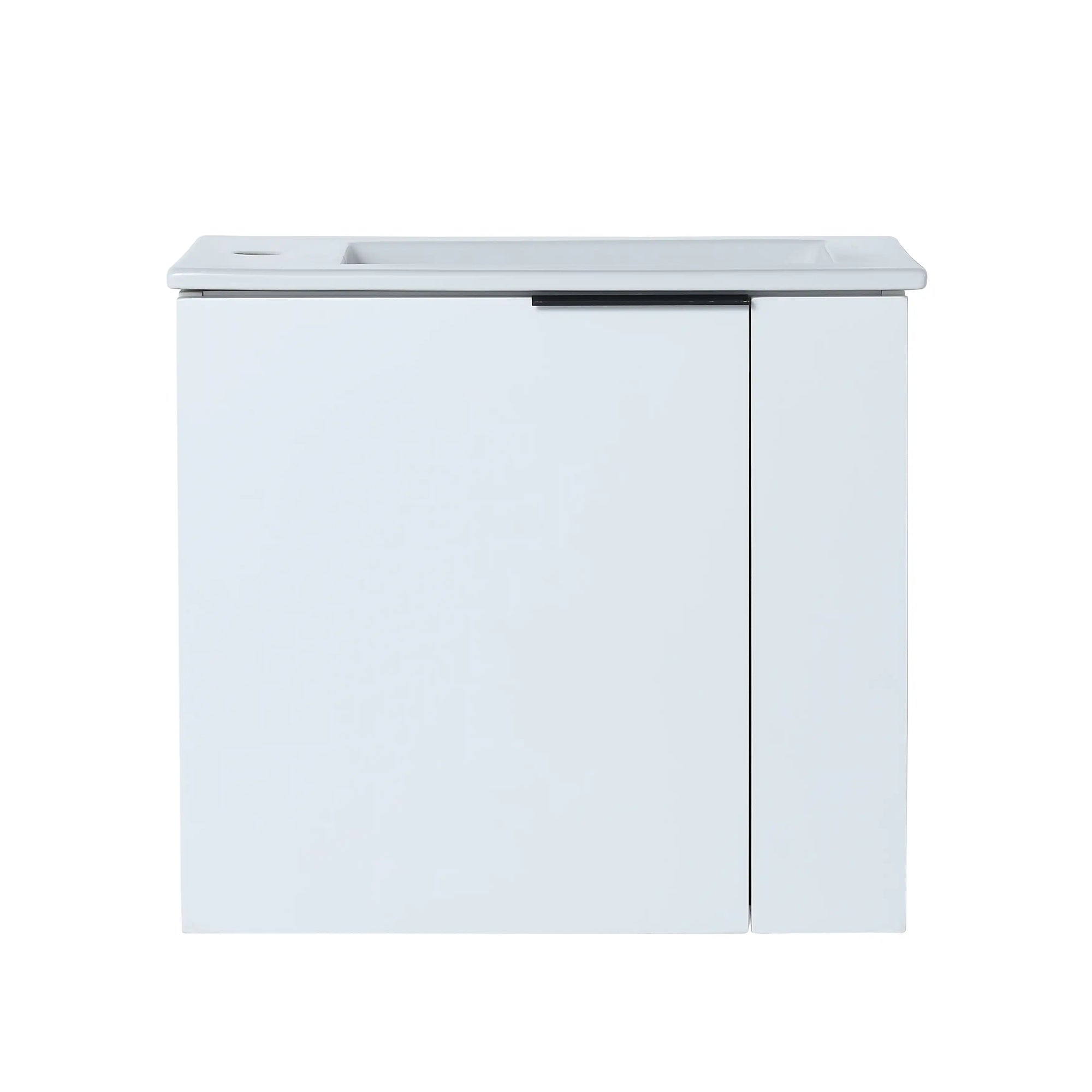 22” Wall-Mounted Floating Bathroom Vanity Sink – 3 Colors, 1 Storage Space, Side Faucet