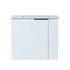 22 inch small white bathroom vanity with integrated ceramic sink front view | Ace Decor